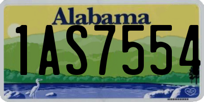 AL license plate 1AS7554