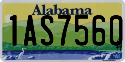AL license plate 1AS7560