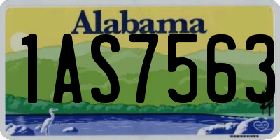 AL license plate 1AS7563