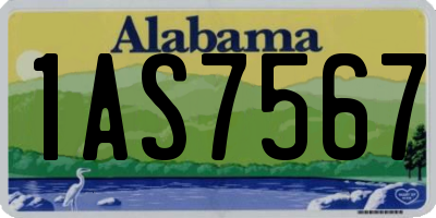 AL license plate 1AS7567