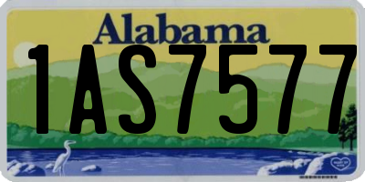 AL license plate 1AS7577