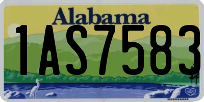 AL license plate 1AS7583
