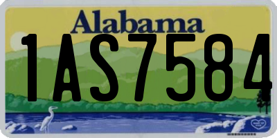 AL license plate 1AS7584