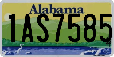 AL license plate 1AS7585