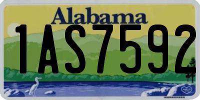 AL license plate 1AS7592