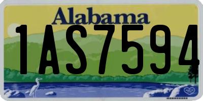 AL license plate 1AS7594