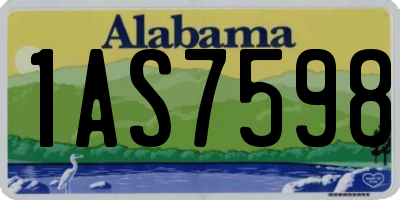 AL license plate 1AS7598