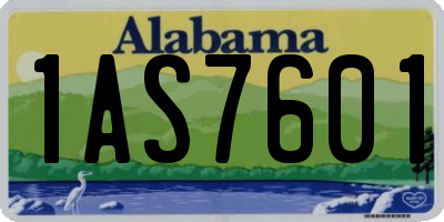 AL license plate 1AS7601