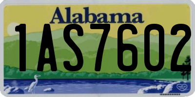 AL license plate 1AS7602