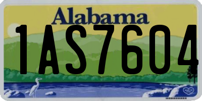 AL license plate 1AS7604