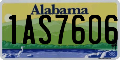 AL license plate 1AS7606