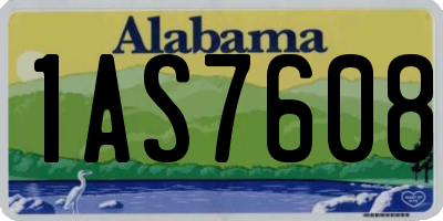 AL license plate 1AS7608