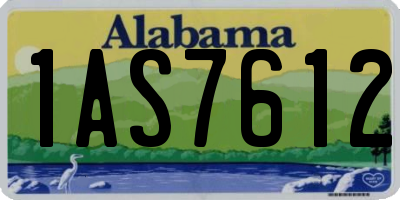 AL license plate 1AS7612