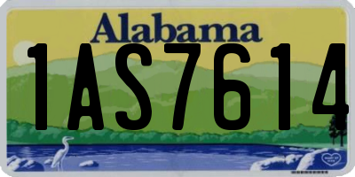 AL license plate 1AS7614
