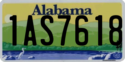 AL license plate 1AS7618