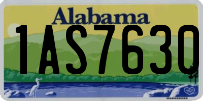 AL license plate 1AS7630
