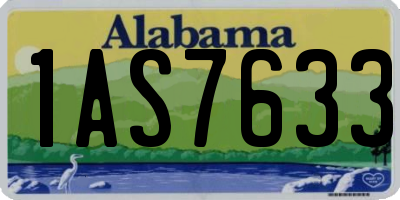 AL license plate 1AS7633