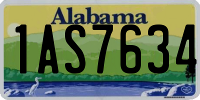 AL license plate 1AS7634