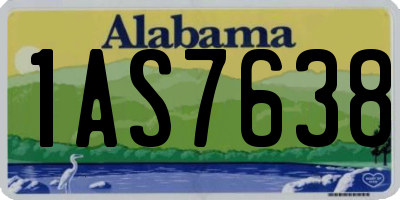 AL license plate 1AS7638