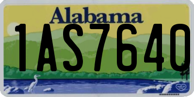 AL license plate 1AS7640