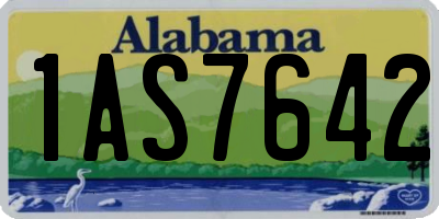 AL license plate 1AS7642