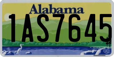 AL license plate 1AS7645