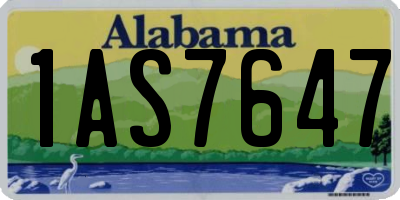AL license plate 1AS7647