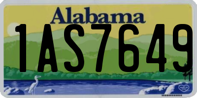 AL license plate 1AS7649
