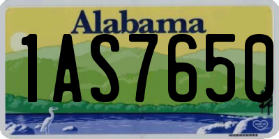 AL license plate 1AS7650