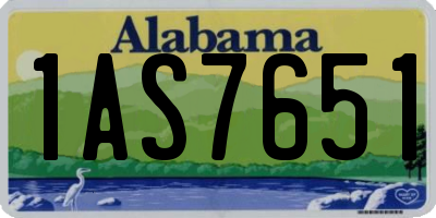 AL license plate 1AS7651