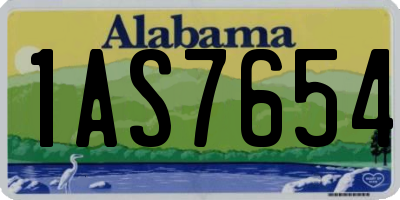 AL license plate 1AS7654