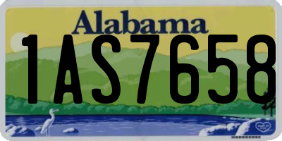 AL license plate 1AS7658