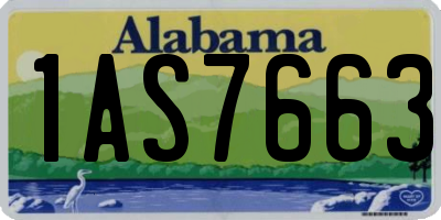 AL license plate 1AS7663