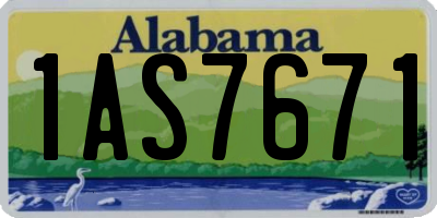 AL license plate 1AS7671