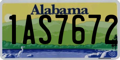 AL license plate 1AS7672
