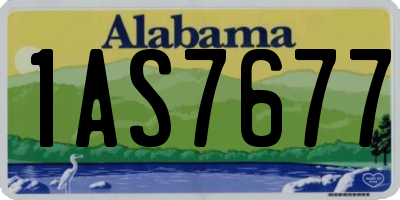 AL license plate 1AS7677