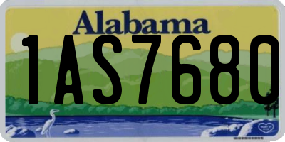 AL license plate 1AS7680