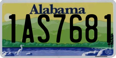 AL license plate 1AS7681
