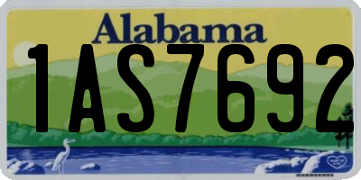 AL license plate 1AS7692