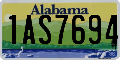 AL license plate 1AS7694
