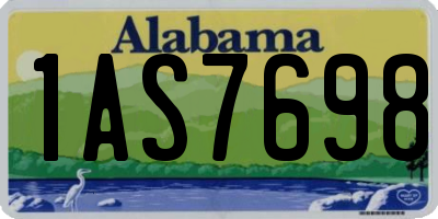 AL license plate 1AS7698