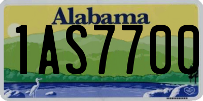 AL license plate 1AS7700