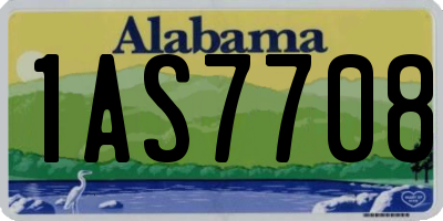 AL license plate 1AS7708