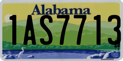 AL license plate 1AS7713