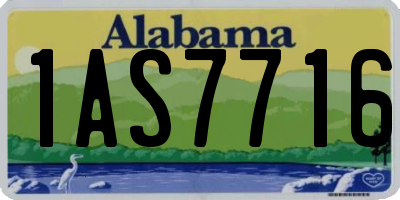 AL license plate 1AS7716