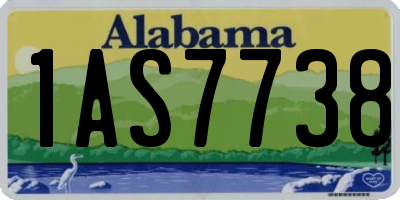 AL license plate 1AS7738