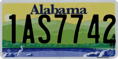 AL license plate 1AS7742