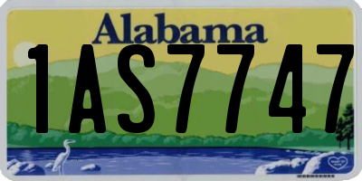 AL license plate 1AS7747