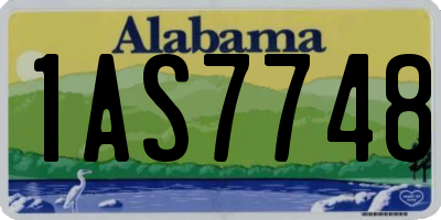 AL license plate 1AS7748