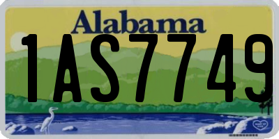 AL license plate 1AS7749